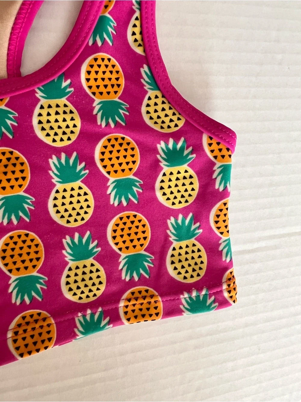 Girls' Pink Pineapple Swim Top - Size 5